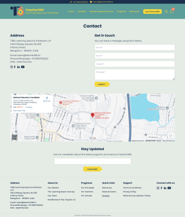 Contact - Teacher360 Learning Spaces