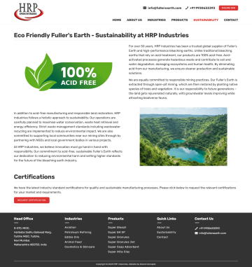 Sustainability - HRP Industries